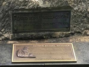 Alfred Russel Wallace gravestone plaque